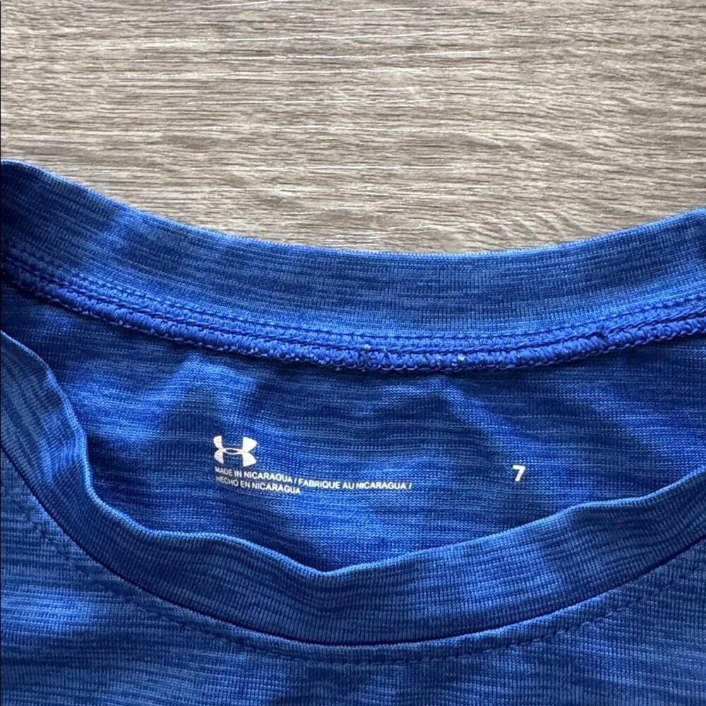 Adidas Red Short Sleeve Shirt and Under Armour blue Shirt Boys Size 7 - Picture 4 of 9